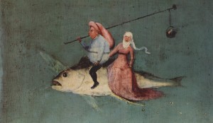 Two figures on a fisch